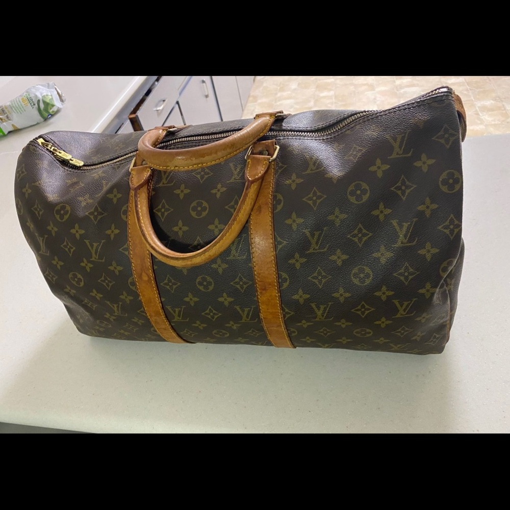 LOUIS VUITTON 50 KEEPALL MONOGRAM HANDBAG